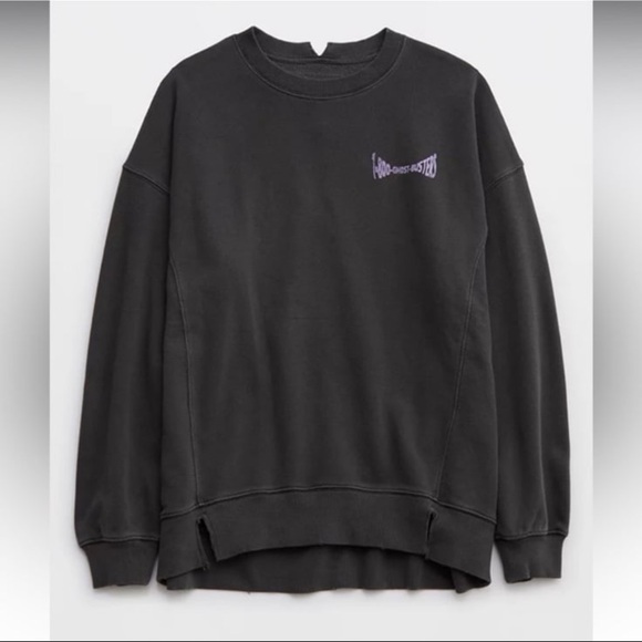 Aerie The Chill Crewneck Sweatshirt in Ghostbusters Graphic Gray Medium - Picture 11 of 12